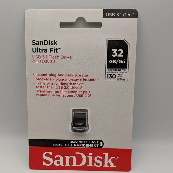 Sandisk Ultra Fit 32GB USB 3.1 Flash Memory Stick Storage Drive - Picture 1 of 5